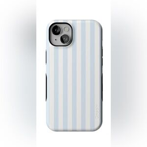 Casetify Blue and White Striped Phone Case